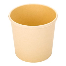 Restaurantware Bio Tek 12 Ounce Disposable Soup Cups 25 Microwavable Paper Soup Cups - Vented Lids Sold Separately Hot And Cold Foods Bamboo Paper To Go Soup Containers For Desserts Or Treats