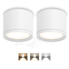 GeyouLux LED Surface-Mounted Spotlights IP44 3CCT White Including 7 W 800 LM LED Bulb 3000 K/4500 K/6500 K Surface-Mounted Spotlights Surface-Mounted Spotlights for Bathroom, Hallway, Living Room