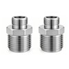 Moosyne 3/8 to 1/2 Water Line Adapter, Brass Compression Connector