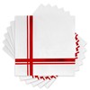 Fanxyware - Servilletas de cóctel rojo sobre blanco, paquete de