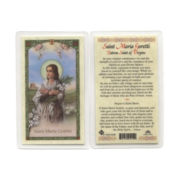 Prayer to St. Maria Goretti Holy Card (HC9-049E) - Laminated