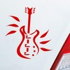 Hellweg Druckerei Guitar Electric Guitar Instrument Metal Rock Car Sticker