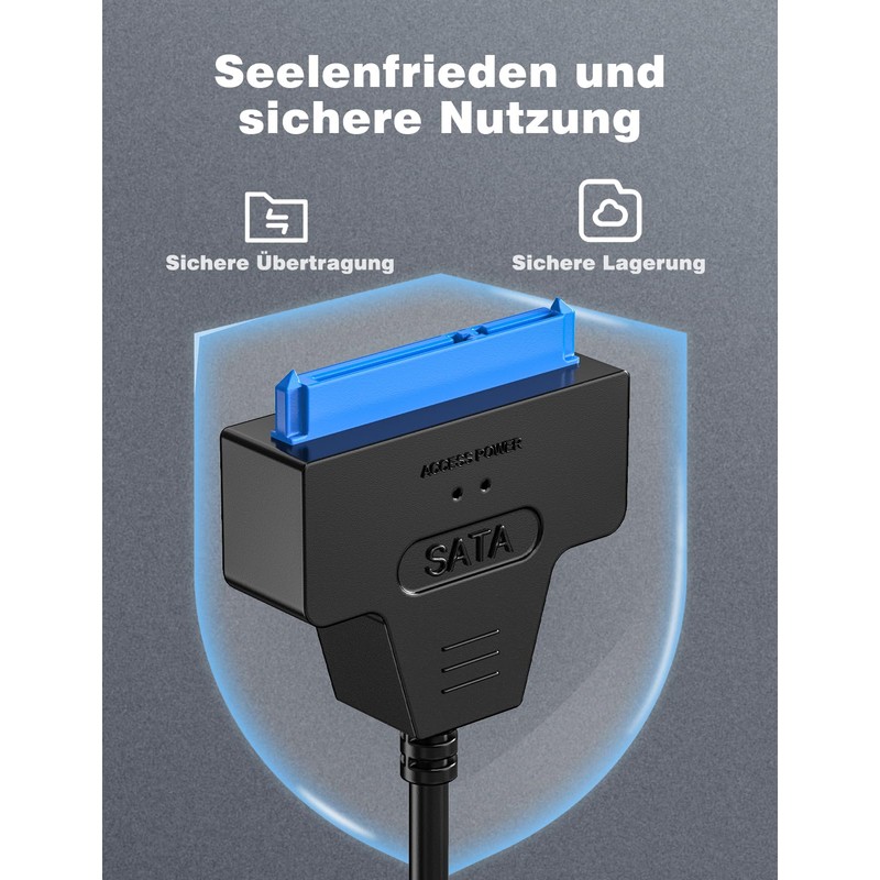 Mellbree SATA to USB 3.0 Adapter, 2-in-1 USB & Type-C