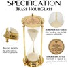 Brass Hourglass with Inspirational Quote Happy abbiversary Timeless Sand Timer