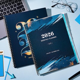 2026 Monthly Planner - 2026 Monthly Calendar Planner from January 2026-December 2026, 8.5''x11'', 12 Months with Tabs, Large Daily Blocks, Inner Pocket