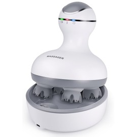 Elektrisches Kopfhaut Massagegerät, Handliches Kopfmassagegerät Kopfhaut-Massagegerät mit 8 Massageköpfen,zur Stimulierung des Haarwachstums, wasserdicht Aufladung