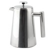 Cafetiére with plunger polished pot double-walled thermoisolation stainless steel filter
