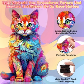 ELUBLU Wooden Puzzle for Adults, Wooden Puzzle Animals for Adults and Children, 18.8 x 28.3 cm Wooden Puzzle, Irregular Unique Puzzle, Wooden Puzzle with Gift Box and Picture Frame