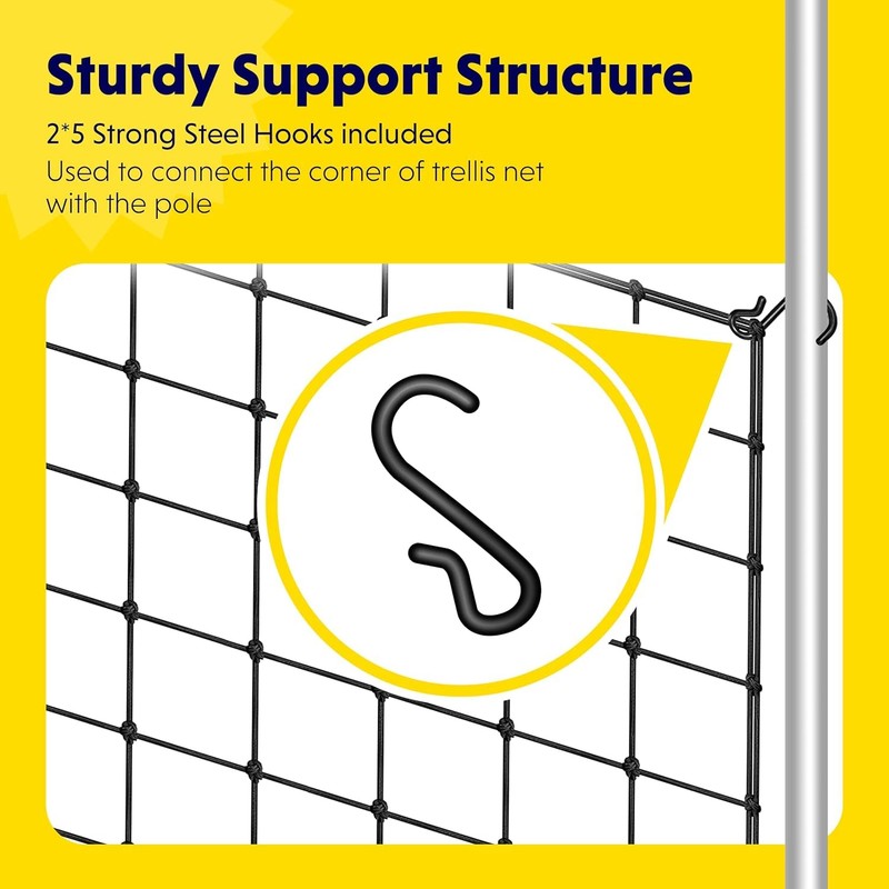 Simple Deluxe Elastic Trellis Netting for 4x4', Heavy Duty Elastic