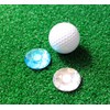 Hokushin Trading Sparkling Marker Golf Marker Silver/Blue MK0402
