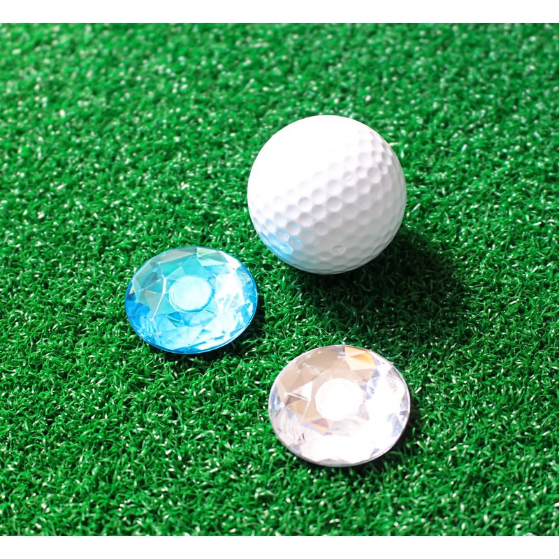 Hokushin Trading Sparkling Marker Golf Marker Silver/Blue MK0402