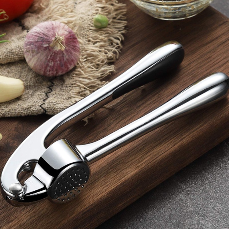 Garlic Press Mashed Garlic Crusher Peeler Chopper Garlic Puree Maker
