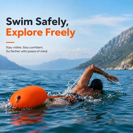 Inflatable Swim Buoy for Open Water – Lightweight PVC Tow Float for Training, Kayaking & Beach Use