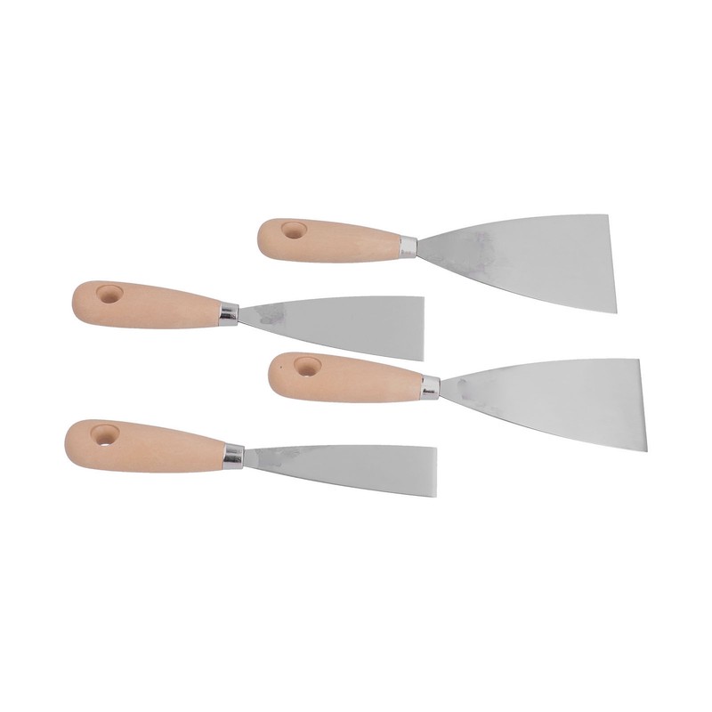 4 Pcs Putty Knife Scrapers Stainless Steel Spackle Knife Metal