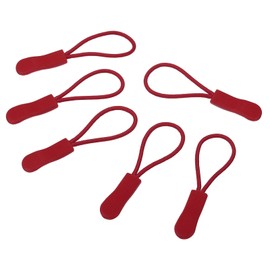 PATIKIL Zipper Pulls Replacement, 30 Pack Extension Cord Handle Fix Tab Tag Extender Fixer Puller for Luggage Backpacks Jackets, Dark Red