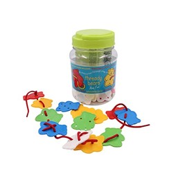 Craftplay Lacing thready bears - Pack of 50 bears with laces