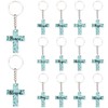 Serencatcher 12pcs Christian Keychain Christian Party Favors Bible Verse Keychain