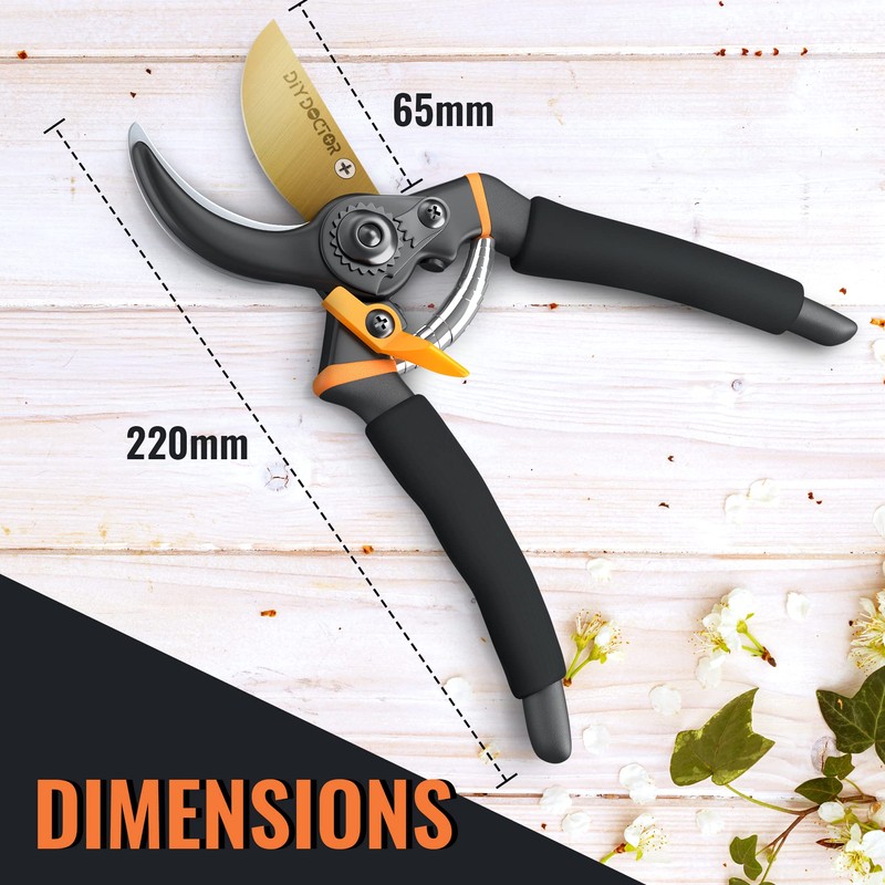 DIY Doctor Premium secateurs - 1 x ultra-sharp hardened carbon