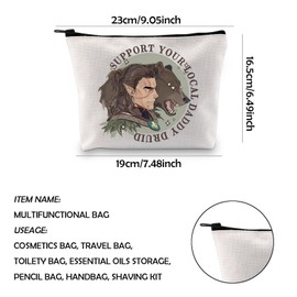 WCGXKO Video Game Lover Gift BG3 Merch Game Zipper Pouch Makeup Ba for BG3 Gamer (Daddy Druid CA)
