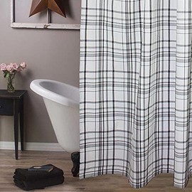 Primitive Home Decors Crawford Cotton Shower Curtain 183 x 183 cm