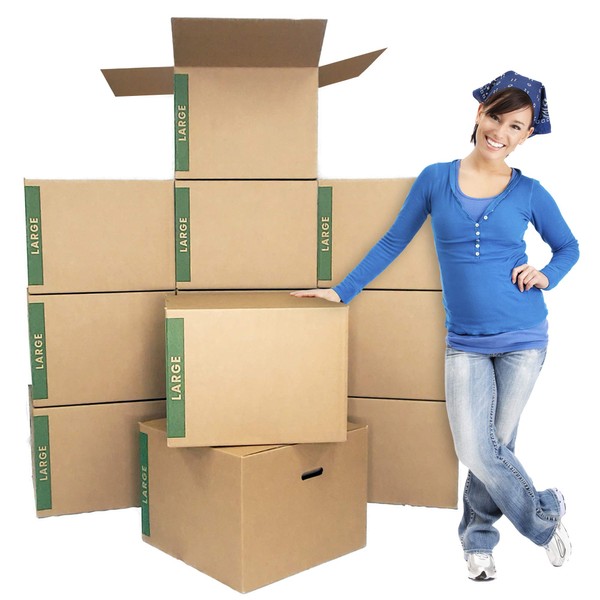 Large Moving Boxes Pack of 12 with Handles– 20" x20" x15" – Cheap Cheap Moving Boxes