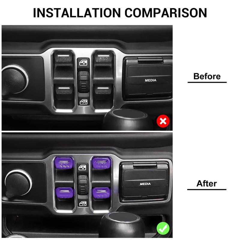 Jimen Compatible with Jeep Wrangler JL JLU 2018-2023 and Jeep