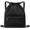 Drawstring Gym Backpack String Bag - Waterproof Nylon Large Sackpack