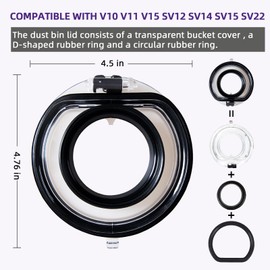 HomeParts Dust Bin Lid Replacement for Dyson V10 V11 V15 SV12 SV14 SV15 SV22 Vacuum Cleaner, Dust Bucket Cup Cap Accessaries