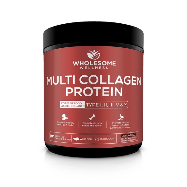 Wholesome Wellness Multi Collagen Protein Powder Hydrolyzed (Type I II