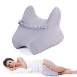 THMINS Knee Pillow for Women, Knee Pillow for Side Sleepers with Elastic Straps,Support for Thighs and Knees,Comfortable Fit, Relaxing Sleep