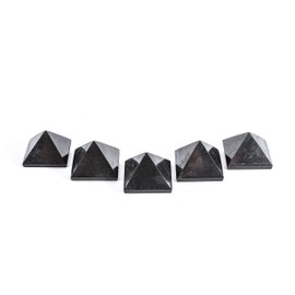 SN NATURSTEIN UG - Shungite Polished Pyramid 3 cm | Gem Stone from Karelia - 5 Units