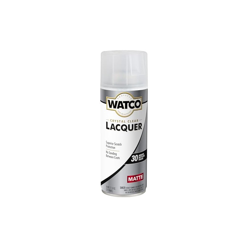 Watco 330122 Lacquer Clear Wood Finish Spray, 11.25 oz, Clear