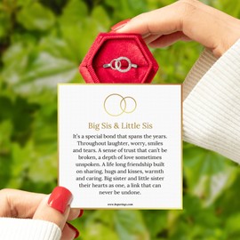 Hope Rings - To My Sister Forever Linked Ring - A Timeless Sister Gift – 304 Stainless Steel Rings for Women - Stainless Steel Jewelry - Inspirational Jewelry