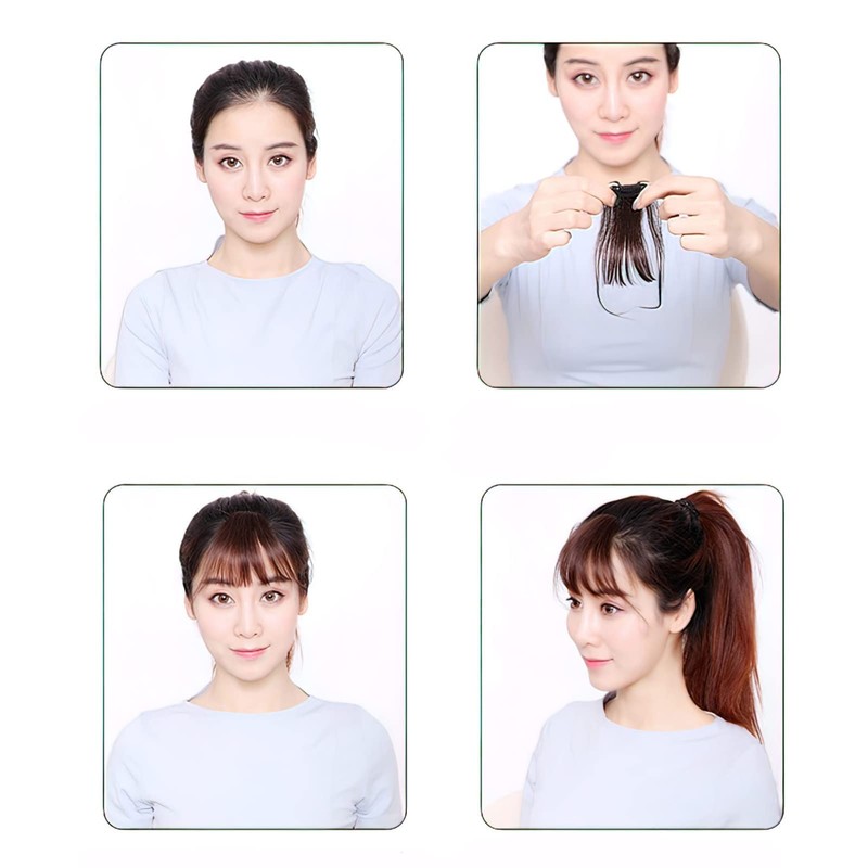 Point Wig, Bangs, Wig, Air Bangs, Cute, Stylish, Perspective, Ultra-thin,
