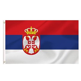 Large Serbia Flag, 3X5Ft Serbia Flags Banner Decor, Indoor Outdoor Decoration For Yard