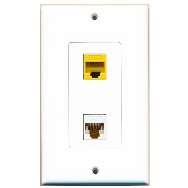 RiteAV 1 Port Cat6 Ethernet White 1 Port Cat6 Ethernet