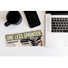ONE LESS SPRINTER LARGE BUMPER STICKER [ Military Green/White 10"