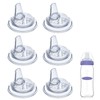 6 Packs Sippy Spout Nipples Compatible with Lansinoh Bottles, Soft