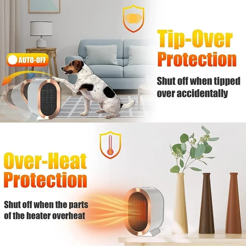 Portable Electric Heater For Indoor 1200W PTC Smart Warmer For