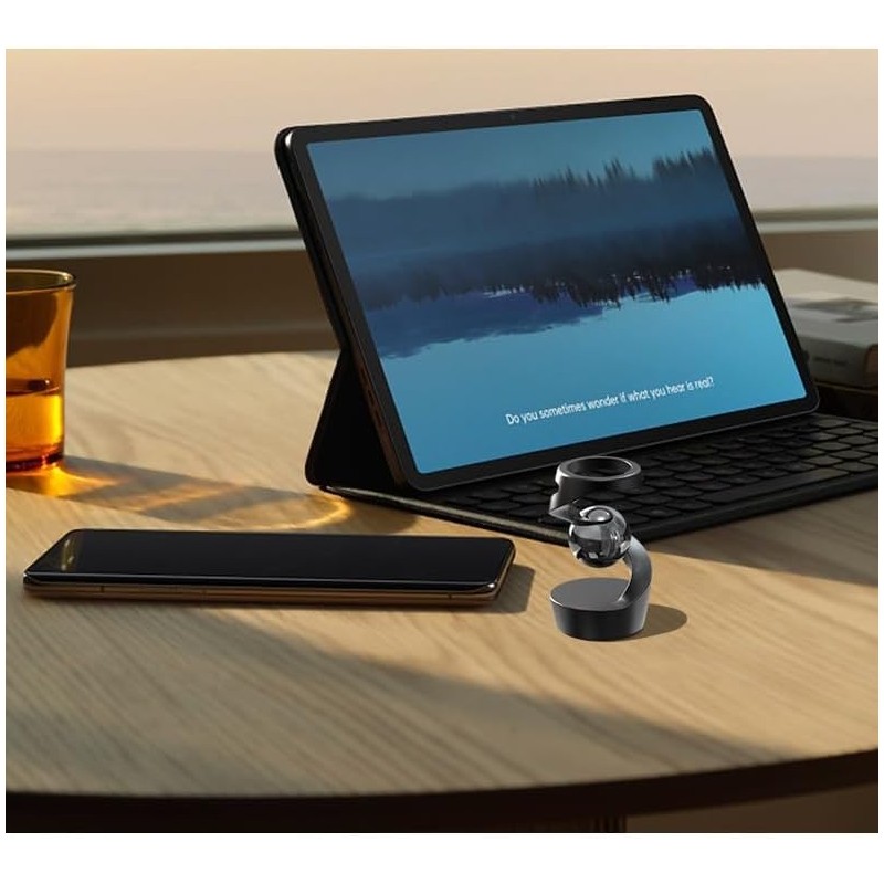 Kinetic desk toy that defies gravity, hanging gyroscope on the