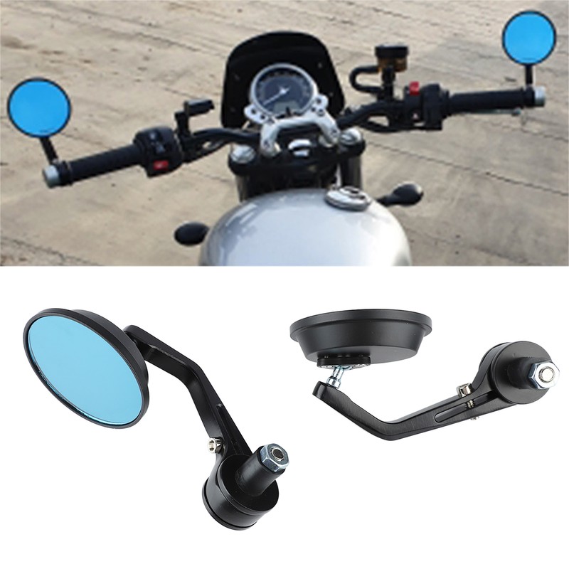 Pair of Motorcycle Rearview Mirror Wide View Aluminum Alloy Universal