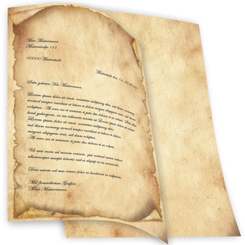Letter Paper Set 20 Pieces Antique & History, Antique 10