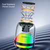 RGB Bluetooth 5.1 Speaker 1200mAh USB Rechargeable IPX4 Waterproof 9D