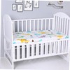 BIUDECO Dinosaur Pattern Crib Fitted Sheet Cotton Cradle Sheet Breathable