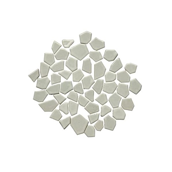 White Ceramic Mosaic Tiles Large Sizes and Shape Mosaic Art