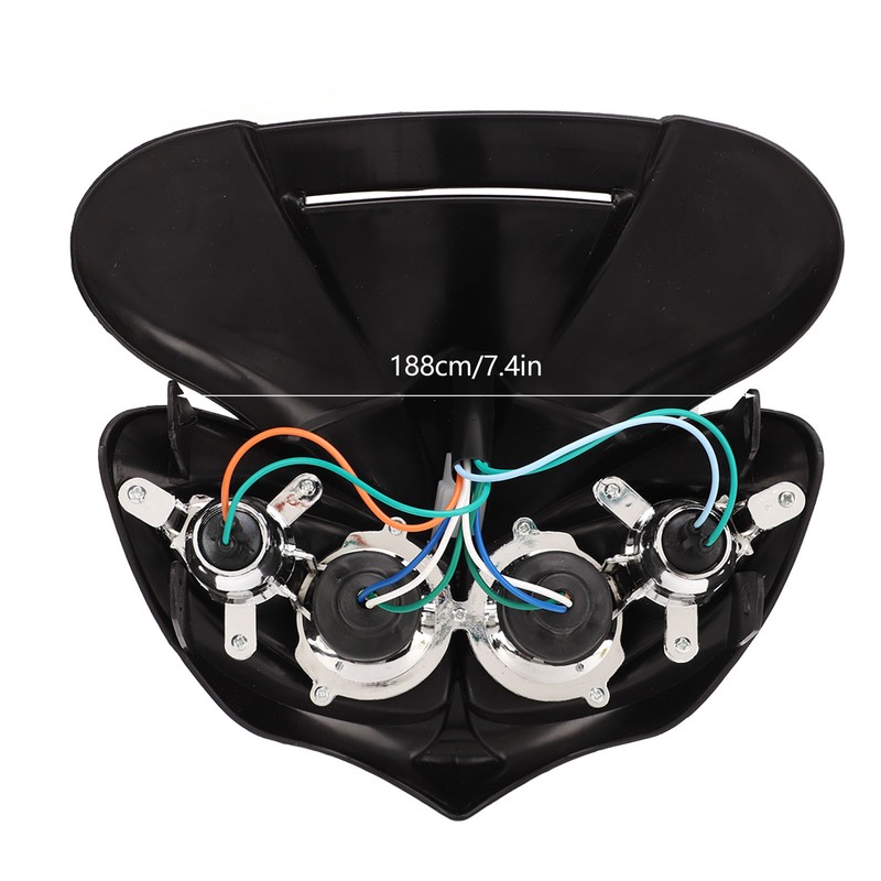 Motorcycle Fairing Head Lamp 12V Dual Headlight High Low Beam