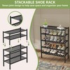 ROMGUAR CRAFT 3 Tier Bamboo Shoe Rack for Closet Free