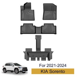 JXAUTO For KIA Sorento 2021-2024 Car Floor Mats Liners TEP Rubber All Weather Carpets