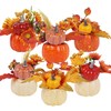 winemana Thanksgiving Decorations Set of 6 Artificial Pumpkins, Decorative Pumpkin