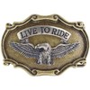 Eagle Live to Ride Belt Buckle, 4.0 cm, Buckle Interchangeable